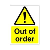 Rainbow WAG.51W Out of Order Sign 150x200