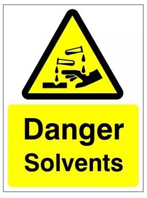 Rainbow WAG.61W Danger Solvents Sign