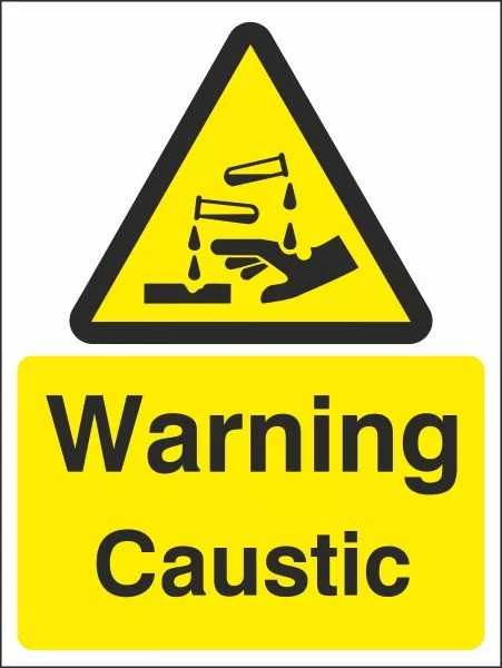 Rainbow WAG.97W Warning Caustic Sign 150x200mm