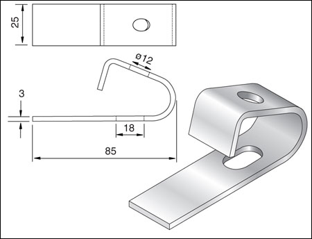 Lindapter Z10 M10 Lindapter Z Purlin Clip Zinc Plated