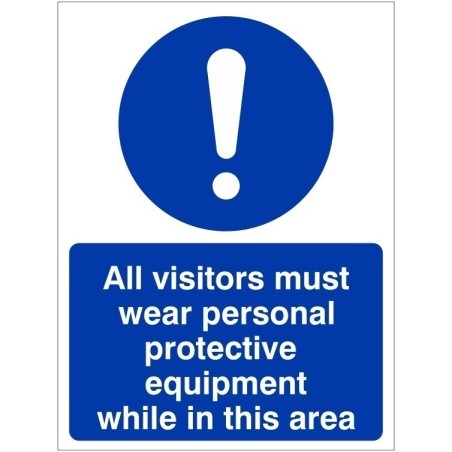 rainbow map09w all visitors must wear ppe while in this area sign
