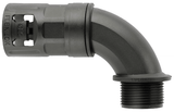 Flexicon FLK20-M20-90B Flexilok Type FLK Black Fast Fit Nylon 90° Elbow Fixed External Thread Connector For Non-Metallic Flexible Conduit IP66 M20 20mm