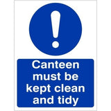 rainbow mag12w canteen must be kept clean and tidy sign