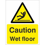 rainbow wag93w caution wet floor sign 150x200
