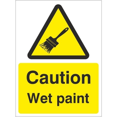 rainbow wag52w caution wet paint sign 150x200
