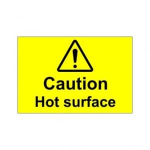 Rainbow Wag90 Caution Hot Surface Sign