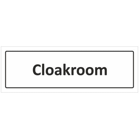rainbow dor55e cloakroom sign