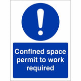 Rainbow Mac53W Confined Space Permit To Required Sign