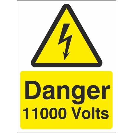 rainbow wae10w danger 11000 volts sign