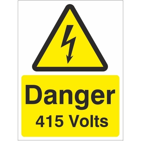 rainbow wae08w danger 415 volts sign