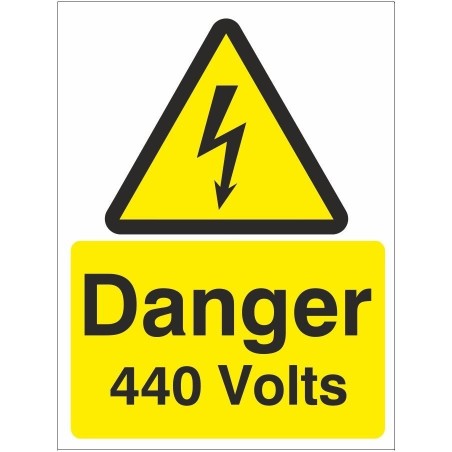 rainbow wae09w danger 440 volts sign