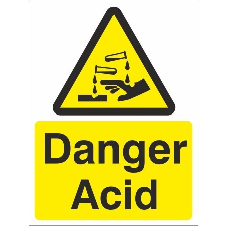 Rainbow Wag55W Danger Acid Sign