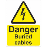 Rainbow Wae02W Danger Buried Cables Sign