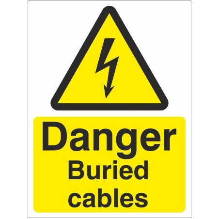 Rainbow Wae02W Danger Buried Cables Sign