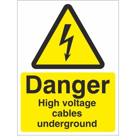 rainbow wae05w danger high voltage cables underground sign