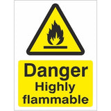 rainbow wag17w danger highly flammable sign
