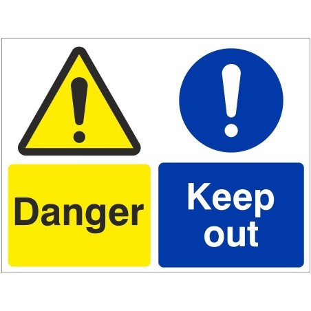 rainbow mul82b danger keep out sign