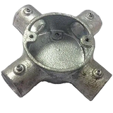 Conlok CL12G 25mm Galvanised 4 Way (Intersection) Box