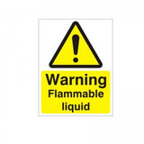 Rainbow Wag58W Warning Flammable Liquid Sign