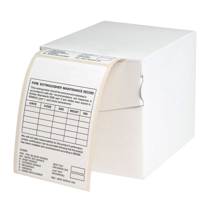 Firechief ESL/Standard/P Ext Service Labels-Paper - Roll of 1000