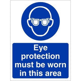 rainbow map06w eye protection must be worn in this area sign