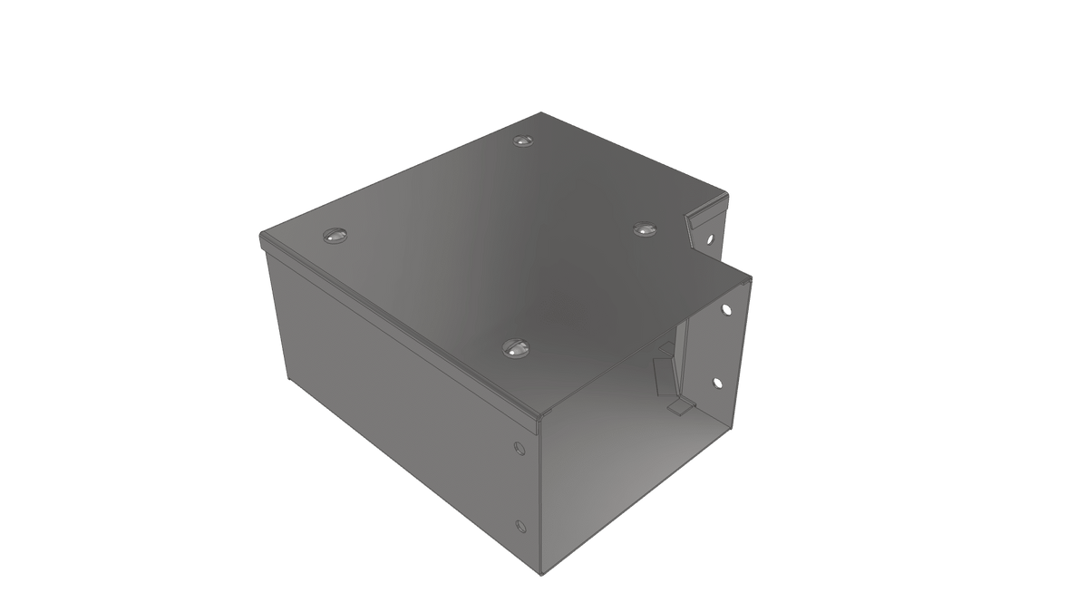 Atkore Flytec FGB43TX2C 100X75 Gusset Bend 90° Top Lid 2 Compartment
