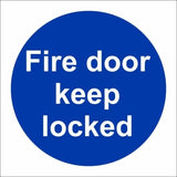 rainbow mad02g fire door keep locked sign