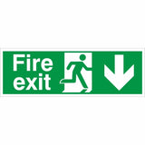 rainbow fe06 fire exit arrow down sign