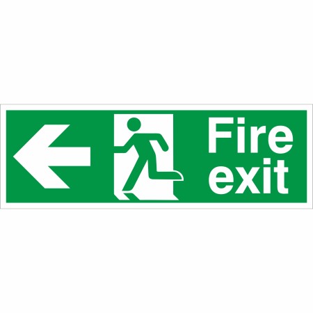 rainbow fe03 fire exit arrow left sign