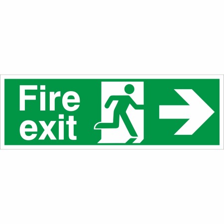 rainbow fe04 fire exit arrow right sign