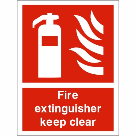 rainbow fex02 fire extinguisher keep clear sign