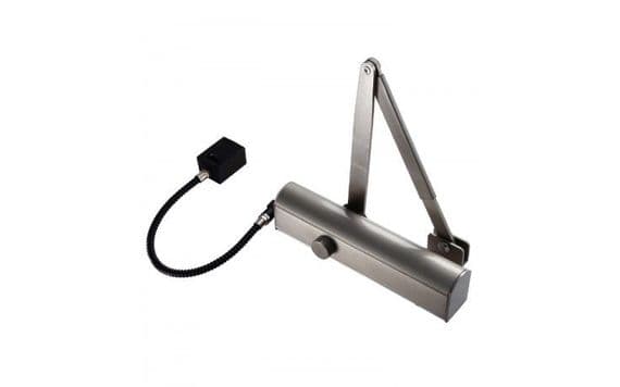 Firechief EDC4870 Electromagnetic 24v Hold Open/Swing Free Door Closer-Silver Finish