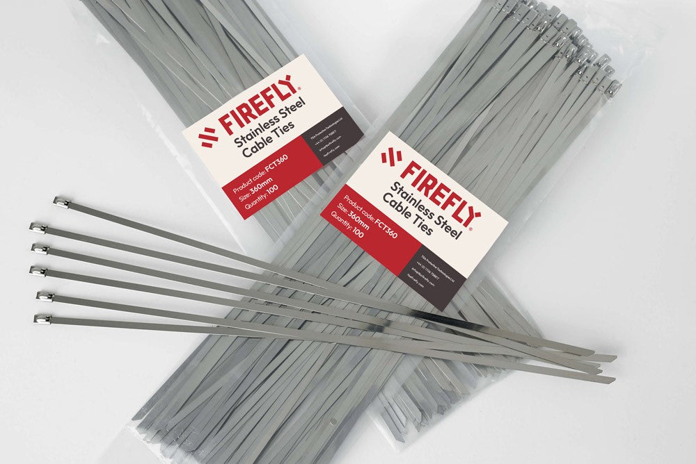 Firefly Steel Cable Ties for Fire Barriers