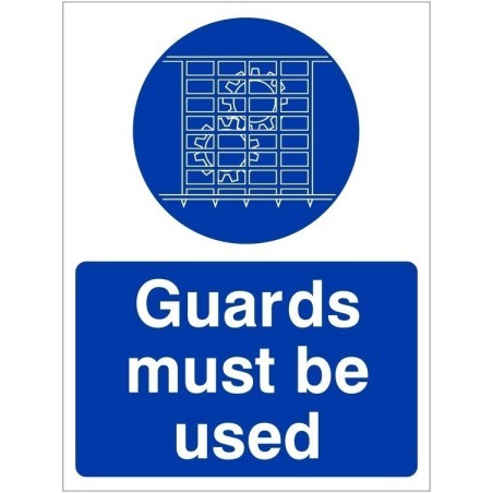 rainbow mag07w guards must be used sign