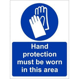rainbow map42w hand protection must be worn in this area sign