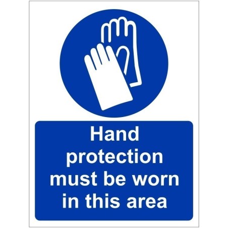 rainbow map42w hand protection must be worn in this area sign