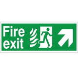 Rainbow HM.07 Hospital Compliant Fire Exit Arrow Up Right Sign