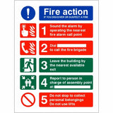 Rainbow ACT.15W If you Discover a Fire Action Sign