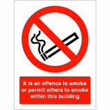 rainbow it is an offence to smoke or permit others to smoke within this building sign