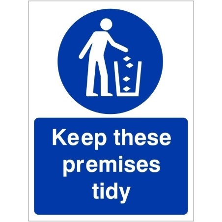 rainbow mag09w keep these premises tidy sign