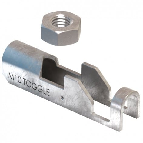 Lindapter TC10 M10 Mild Steel Pressed Toggle C/W M10 Nut Zinc Plated