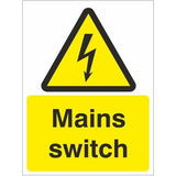 rainbow wae34w mains switch sign