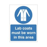 Rainbow MAP.35W Lab Coats must be Worn in this Area Sign