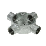 CSS BOX204 Conduit 20mm Galvanised Intersection 4 Way Box
