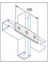 Unistrut P1066SS Stainless Steel 316 Flat Plate Channel Support Bracket 3 Hole