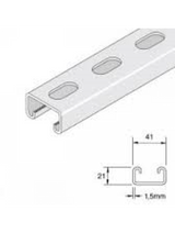 Unistrut P4000TX3 41x21 Pre-Galvanised Slotted Channel 3m Light Duty
