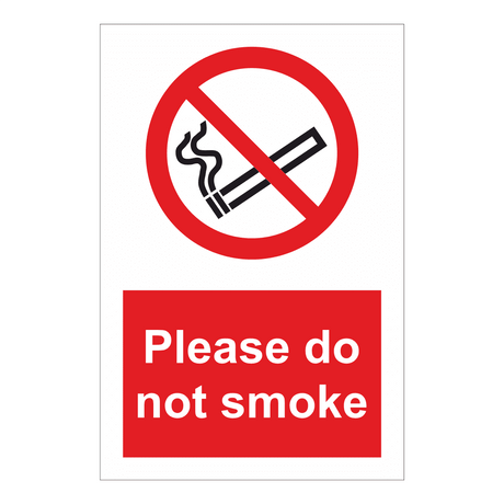 hr prof prs04 please do not smoke sign