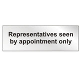 rainbow dor58e representatives seen by appointment only sign