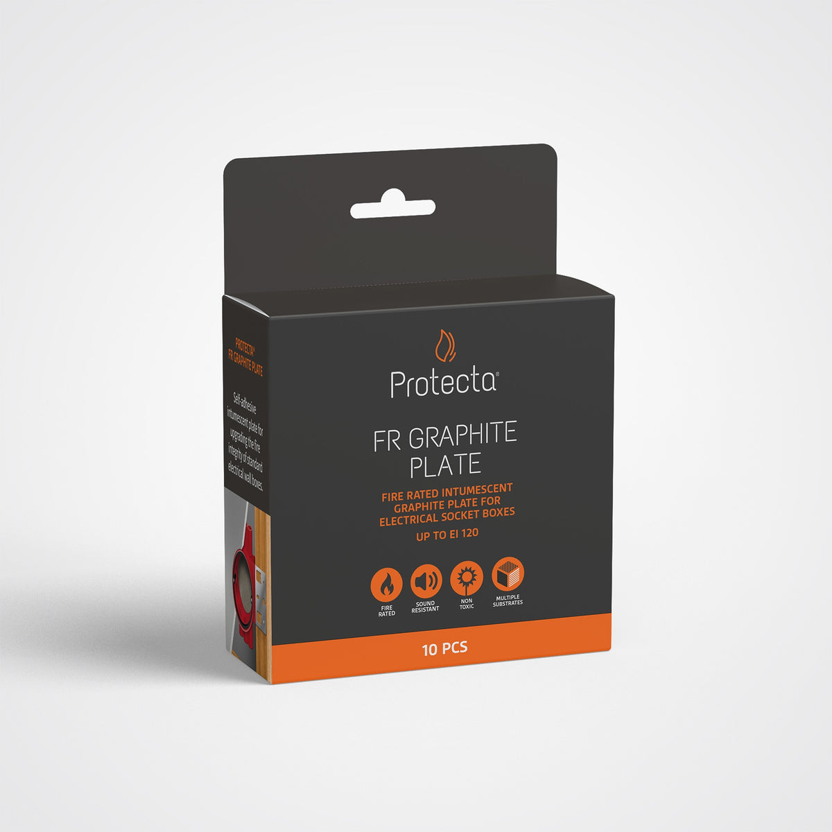 Protecta 1ZdRmlG FR Graphite Plate Square 45x45mm Box of 10