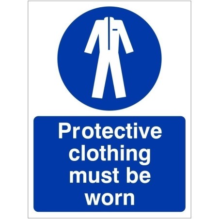 rainbow map21w protective clothing must be worn sign